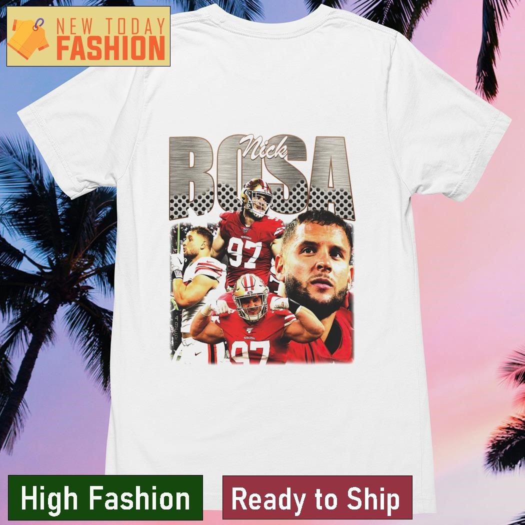 Nick Bosa 97 San Francisco 49ers the football tour vintage poster shirt,  hoodie, sweater, long sleeve and tank top