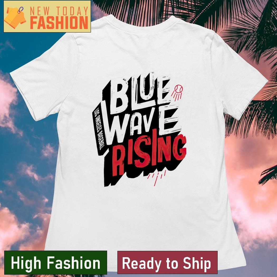 Los Angeles Baseball Dodgers Blue Wave Rising T-shirt,Sweater, Hoodie, And  Long Sleeved, Ladies, Tank Top